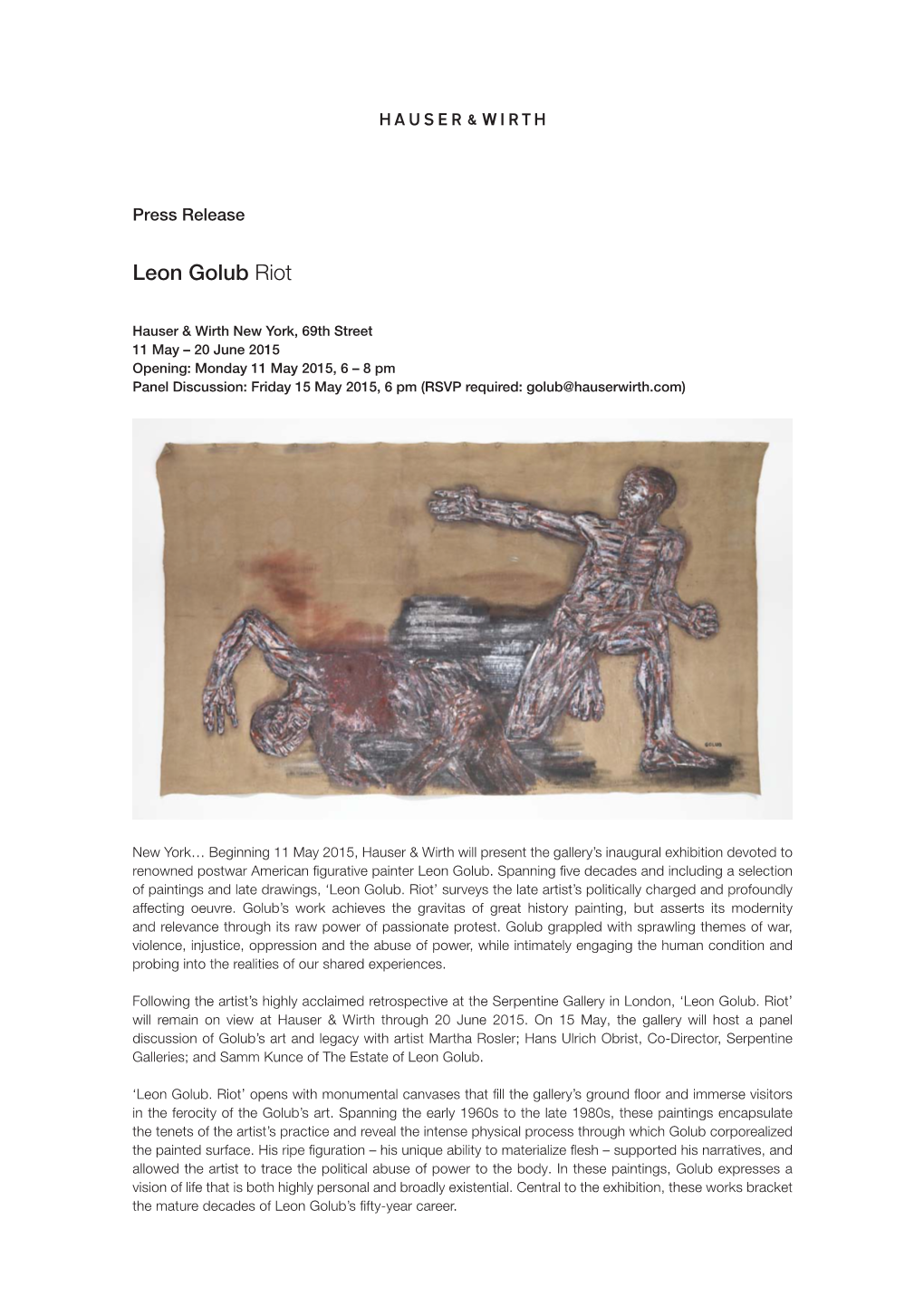 Leon Golub Riot