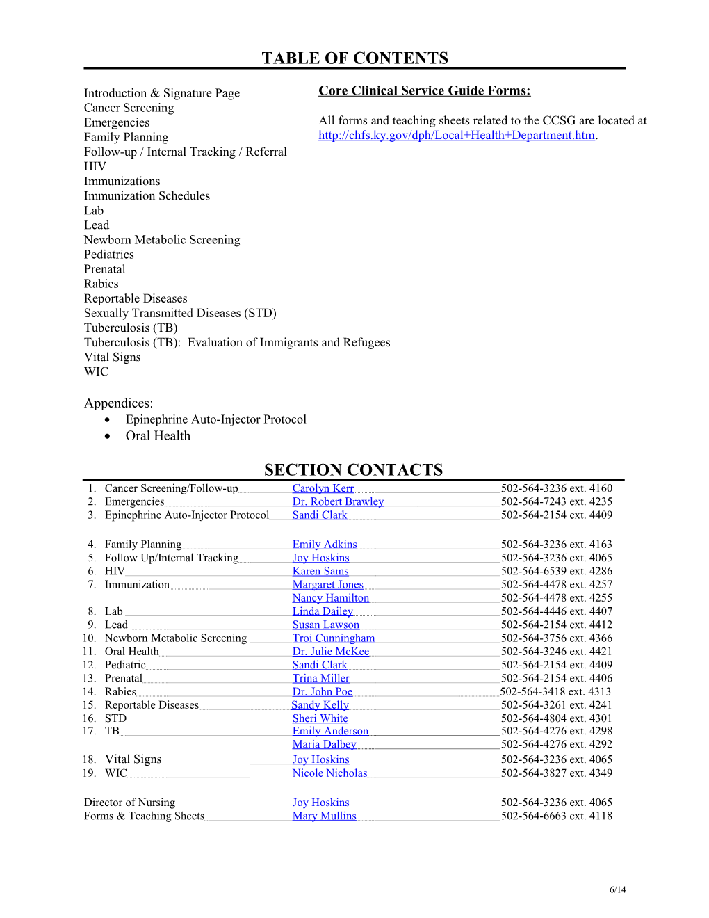 Table of Contents s215