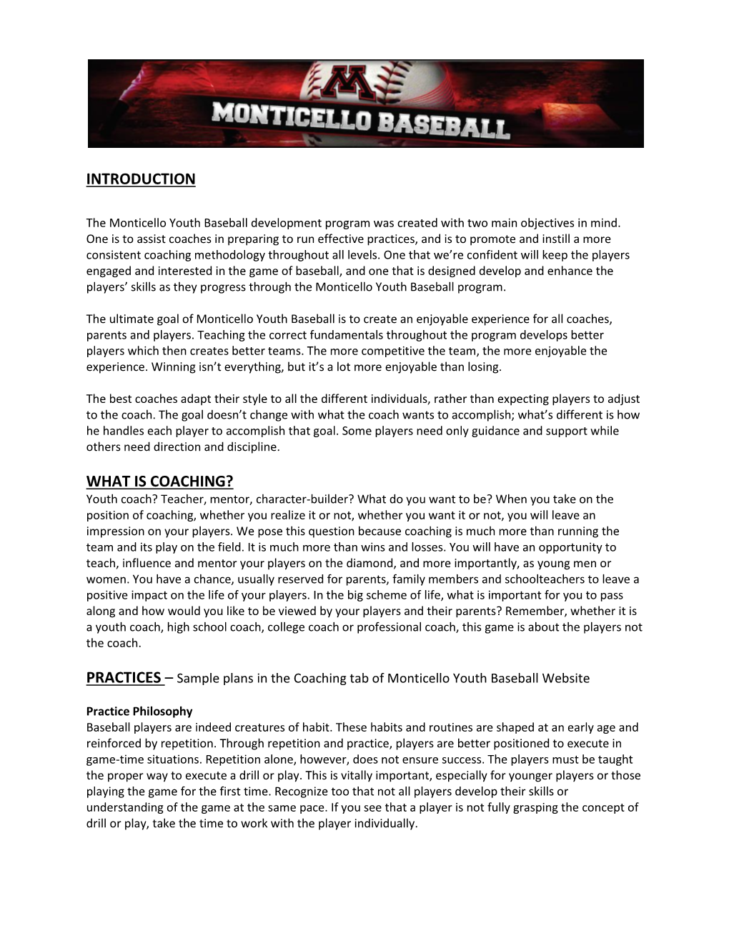 Coaches Guide to Baseball Fundamentals