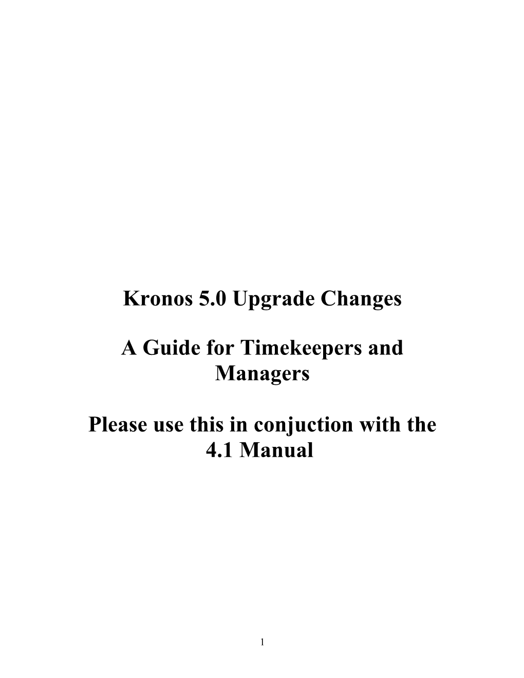 A Guide for Timekeepers and Managers