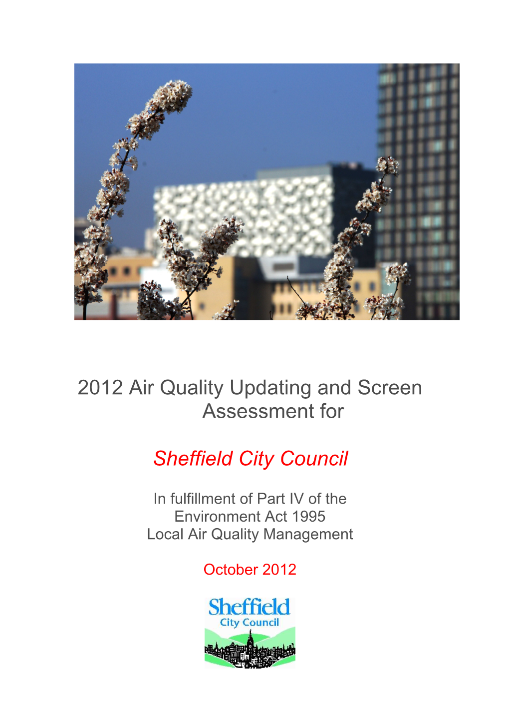2012 Air Quality Updating and Screen Assessment For