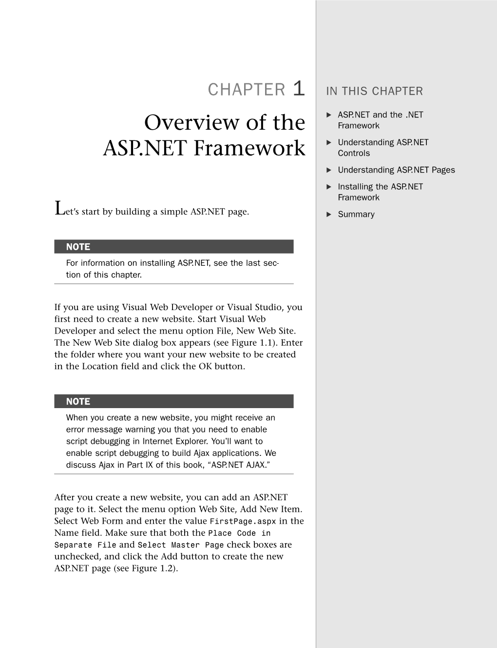 Overview of the ASP.NET Framework