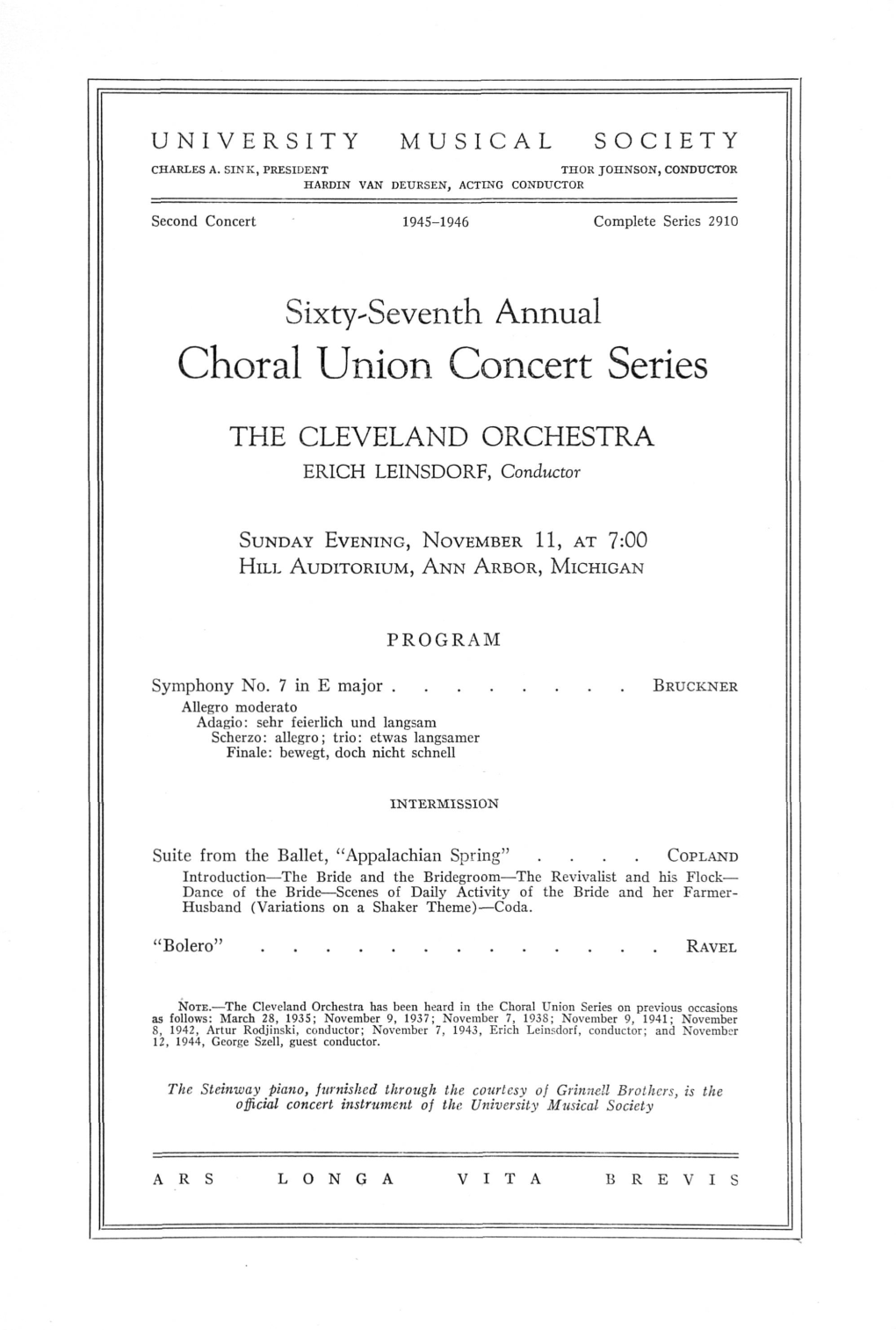 Choral Union Concert Series