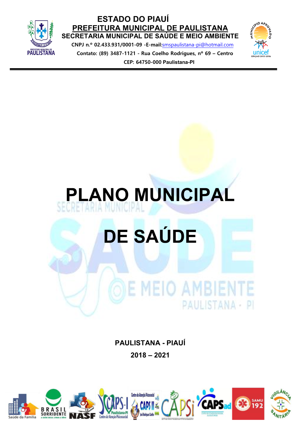 Plano Municipal De Saúde