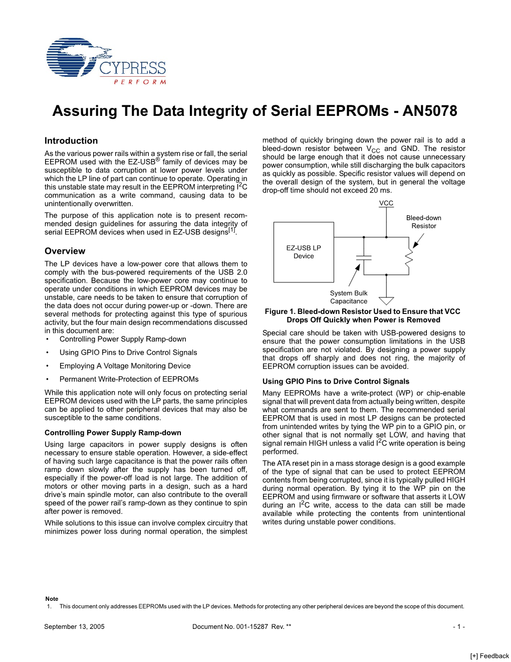 Assuring the Data Integrity of Serial Eeproms - AN5078