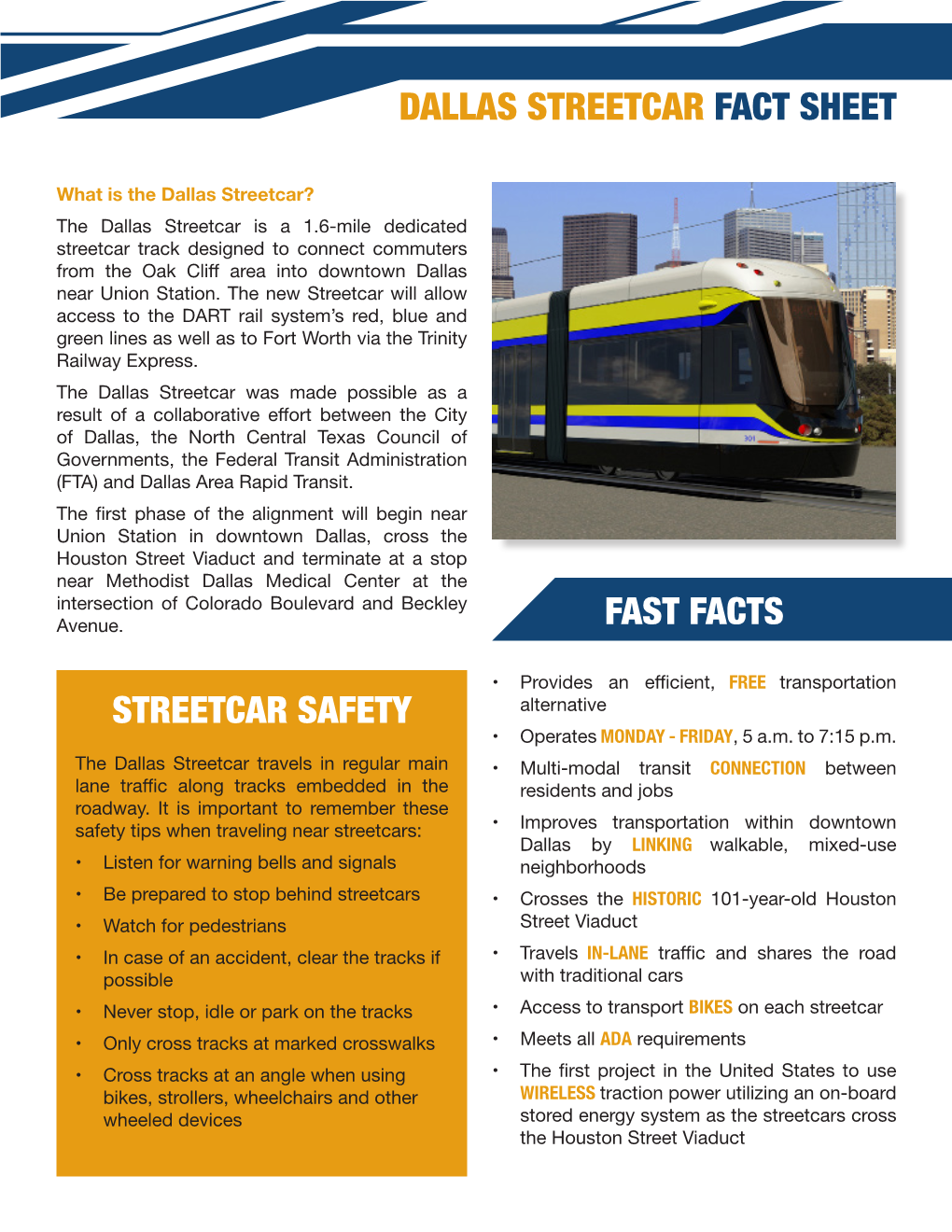 Streetcar Fact Sheet