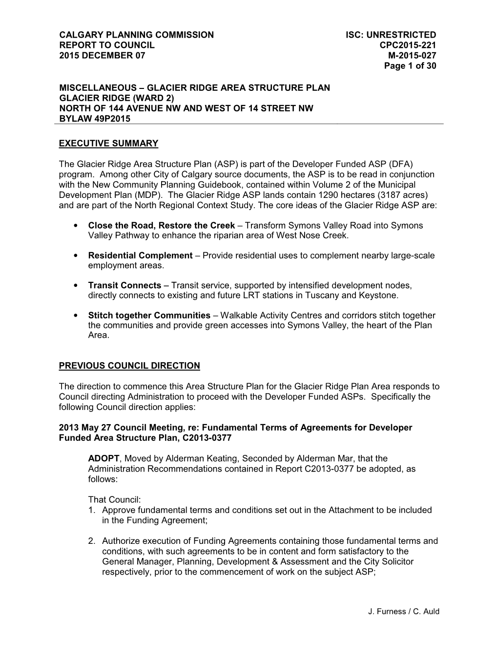 Miscellaneous Glacier Ridge Area Structure