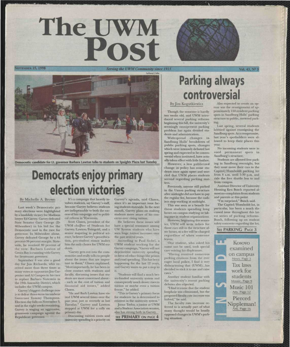 Democrats Enjoy Primary Election Victories Parking Always Controversial