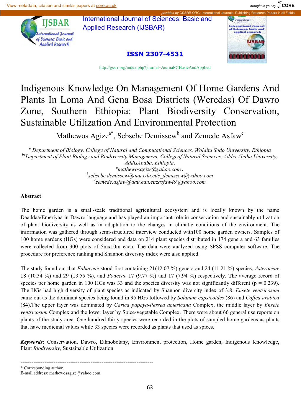 Indigenous Knowledge on Management of Home