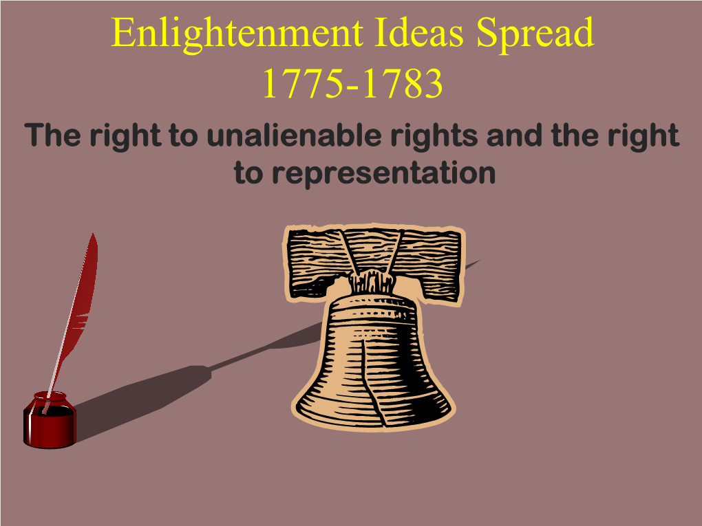 Enlightenment and the American Revolution