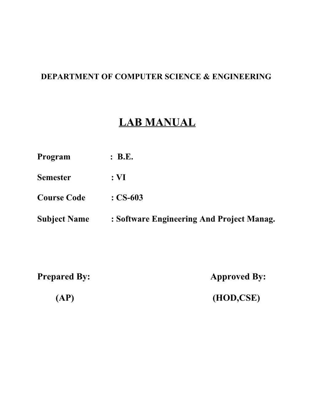 Department of Computer Science & Engineering s1