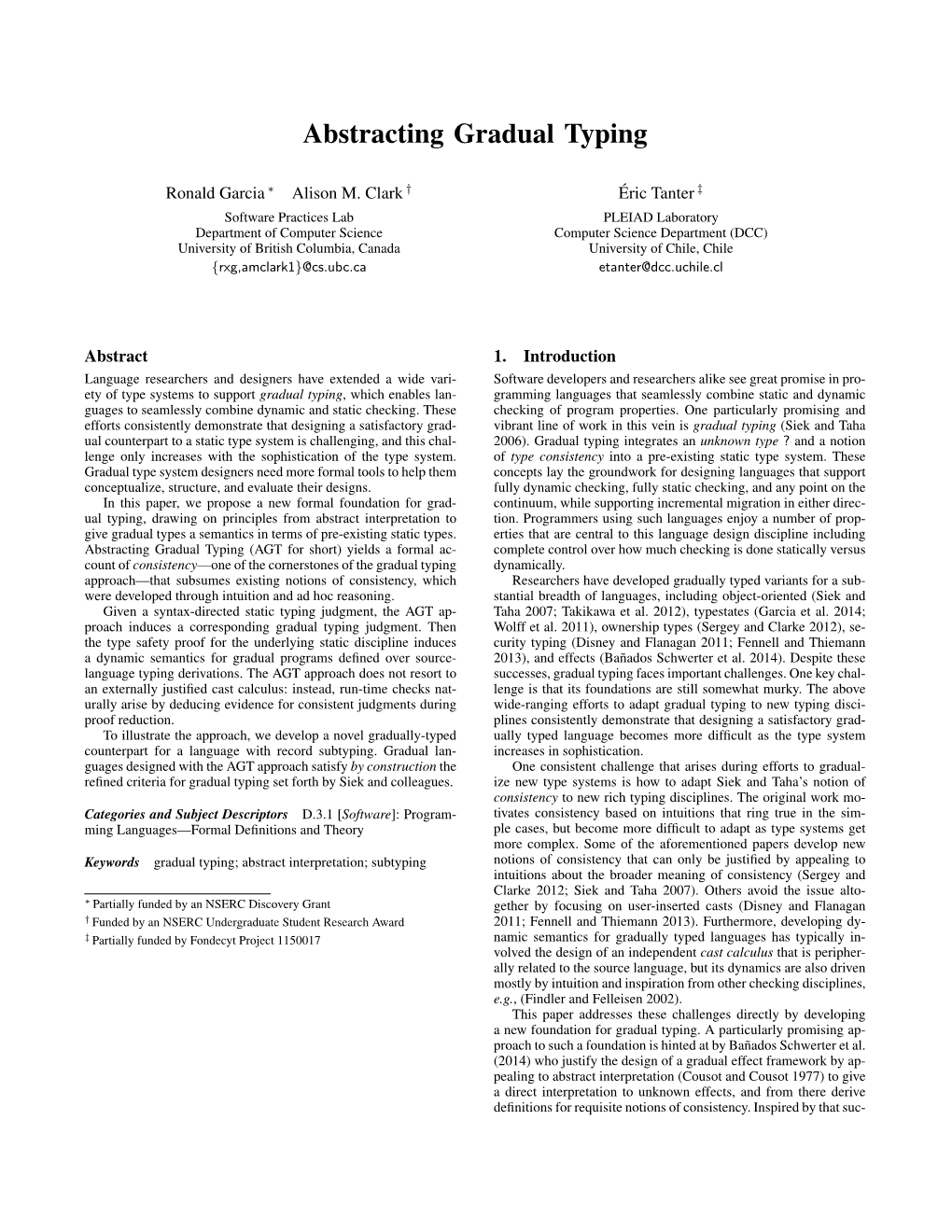 Abstracting Gradual Typing