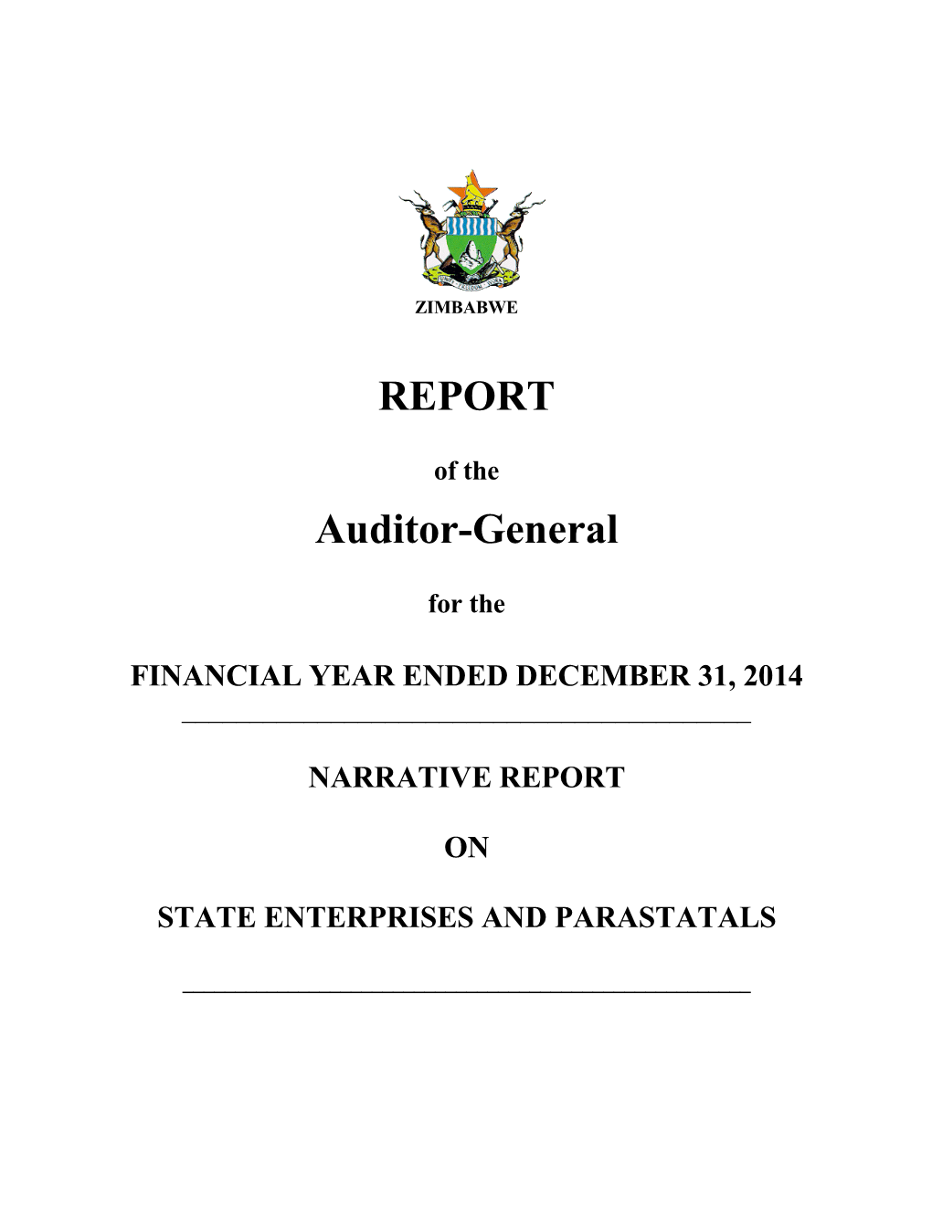 REPORT Auditor-General