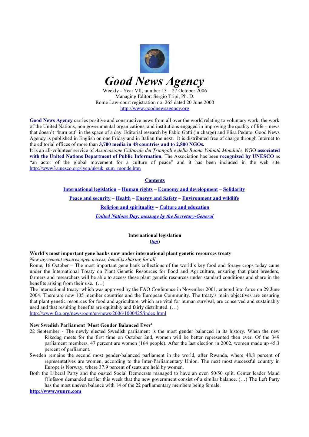 Good News Agency