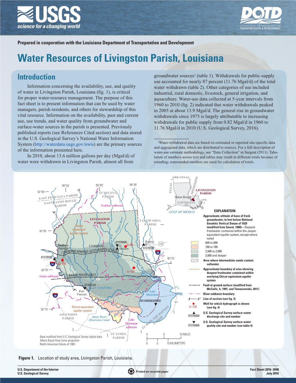 Water Resources of Livingston Parish, Louisiana