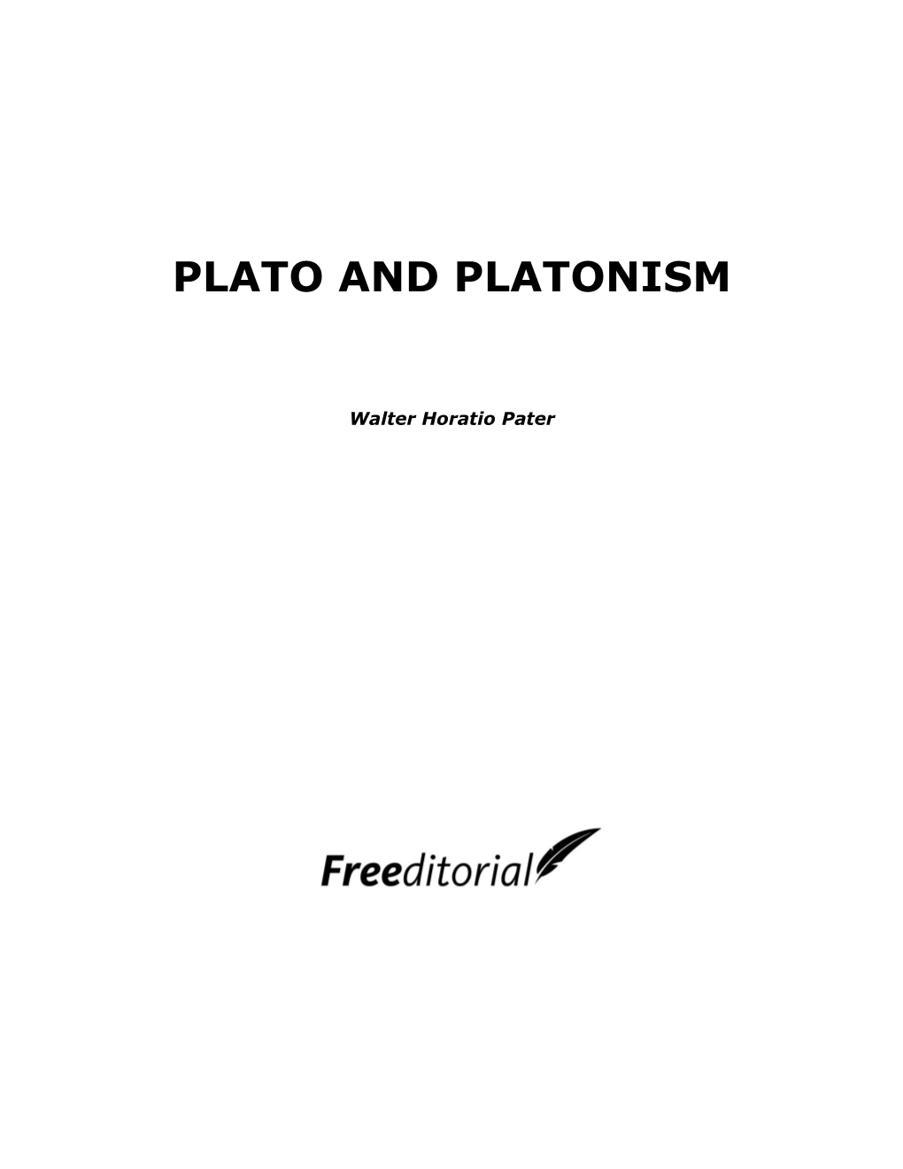 Plato and Platonism