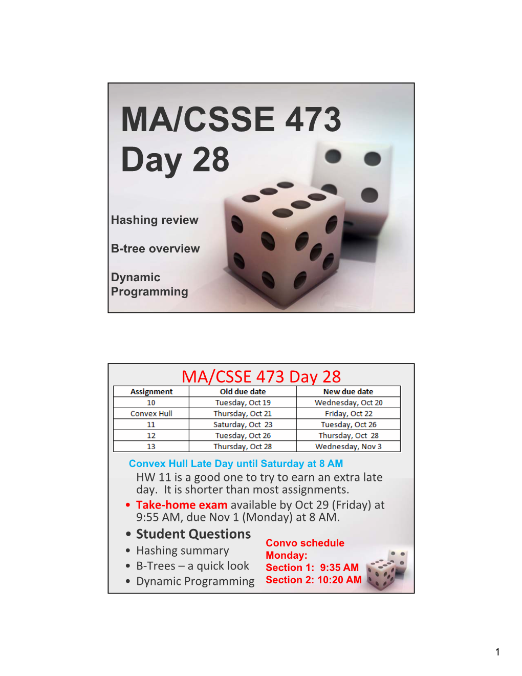 MA/CSSE 473 Day 28