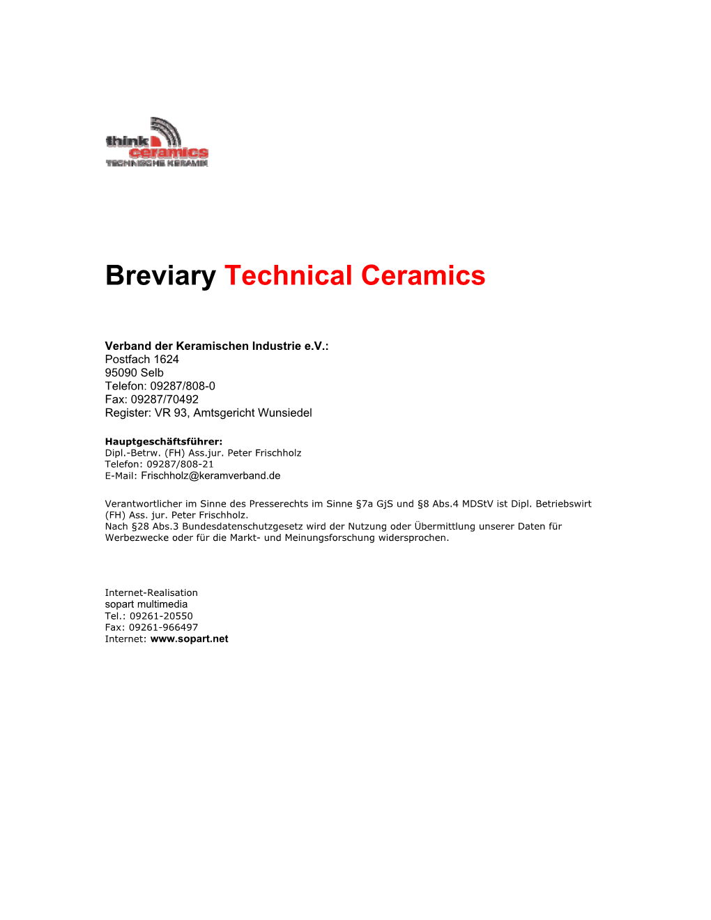 Brevier Technical Ceramics