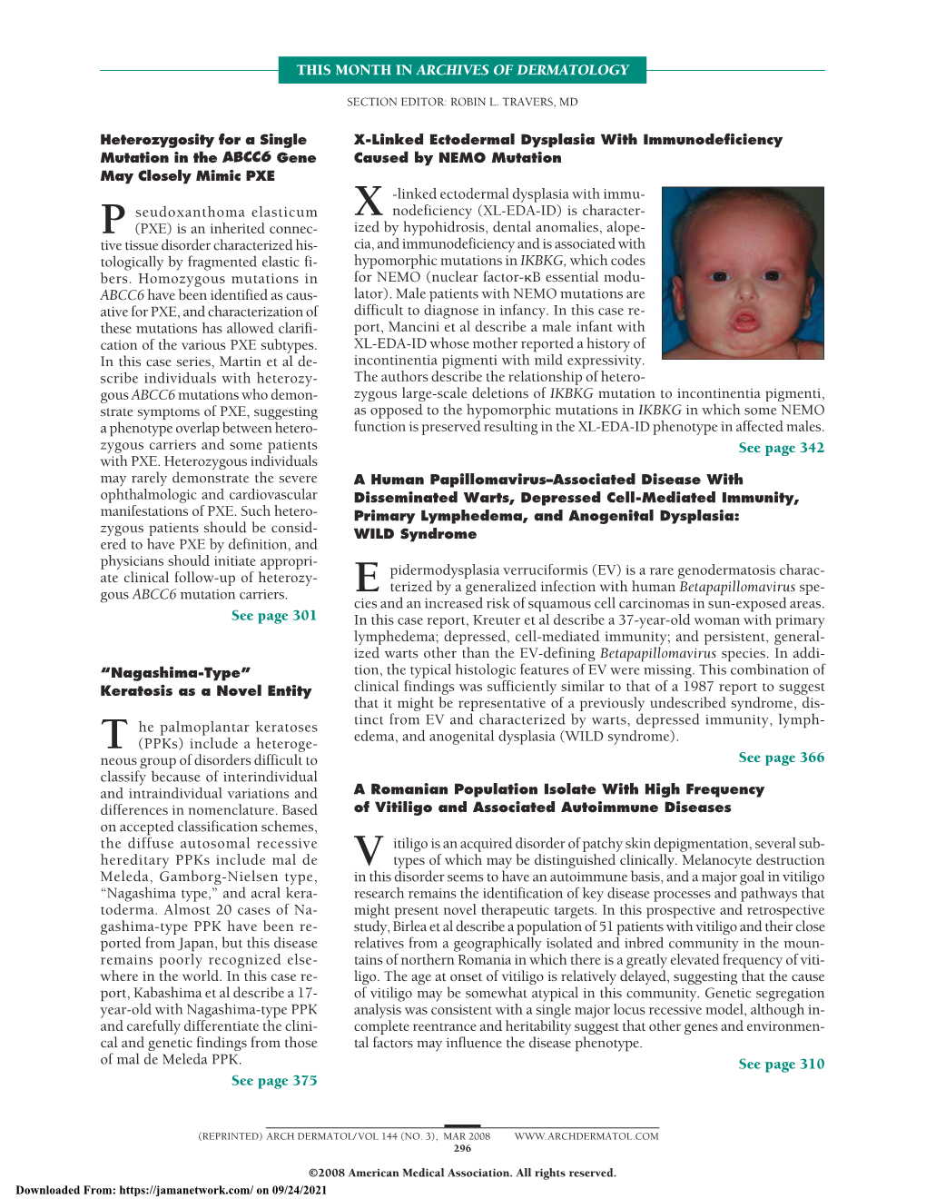 This Month in Archives of Dermatology