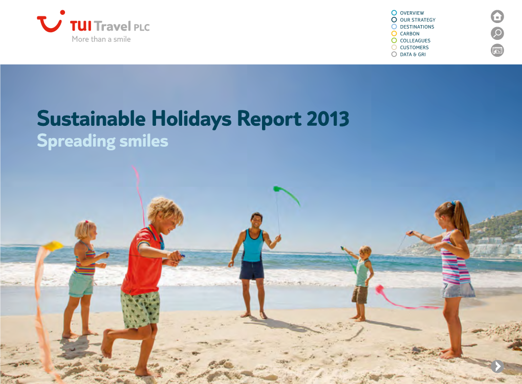 Sustainable Holidays Report 2013 Spreading Smiles