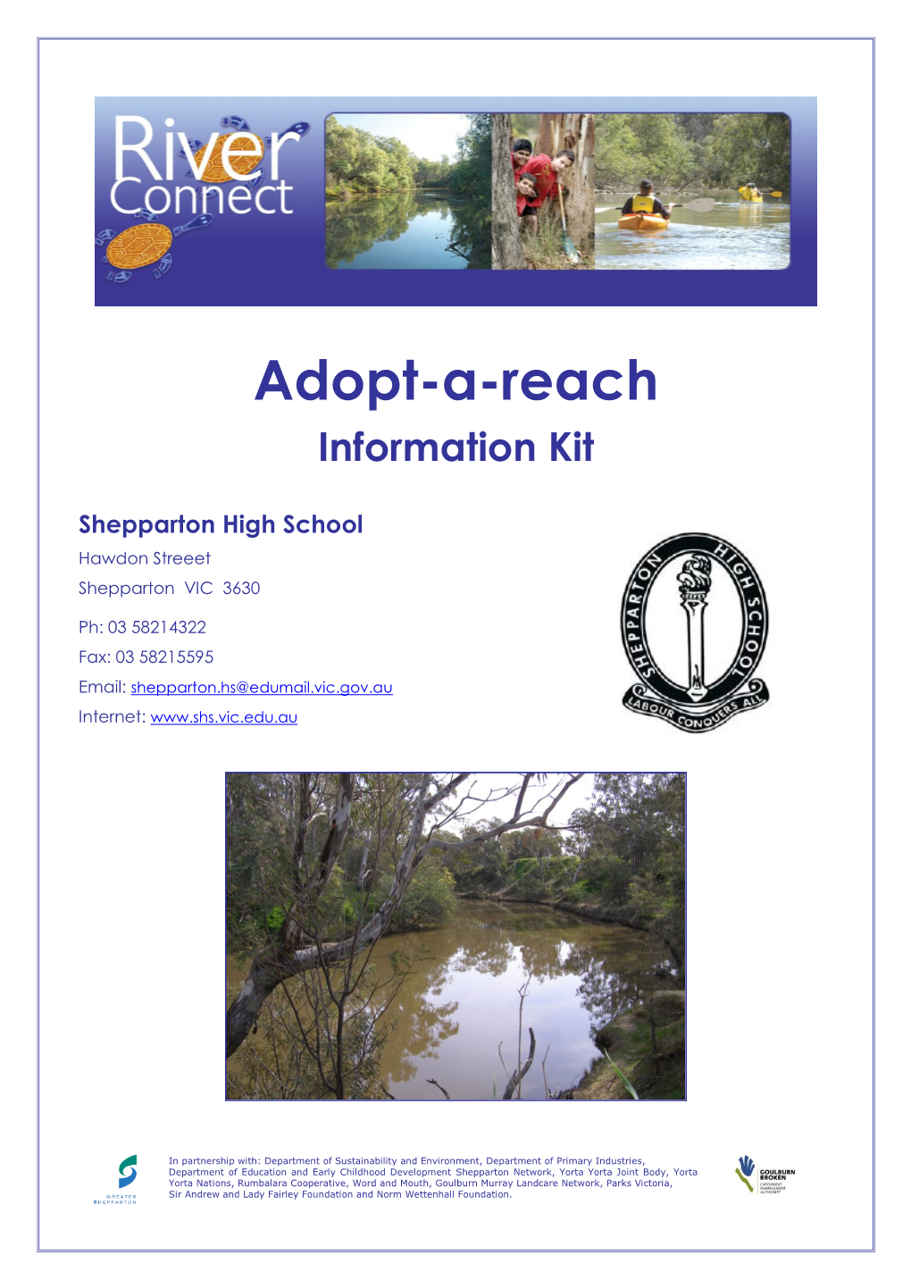 Adopt-A-Reach Info Kit: Shepparton High School