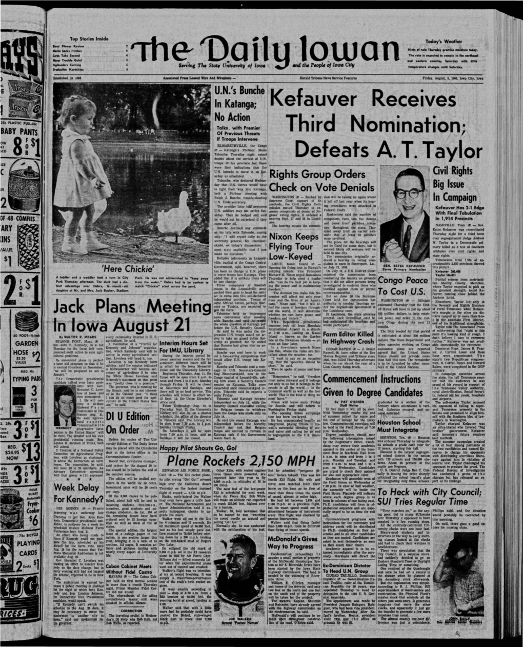 Daily Iowan (Iowa City, Iowa), 1960-08-05