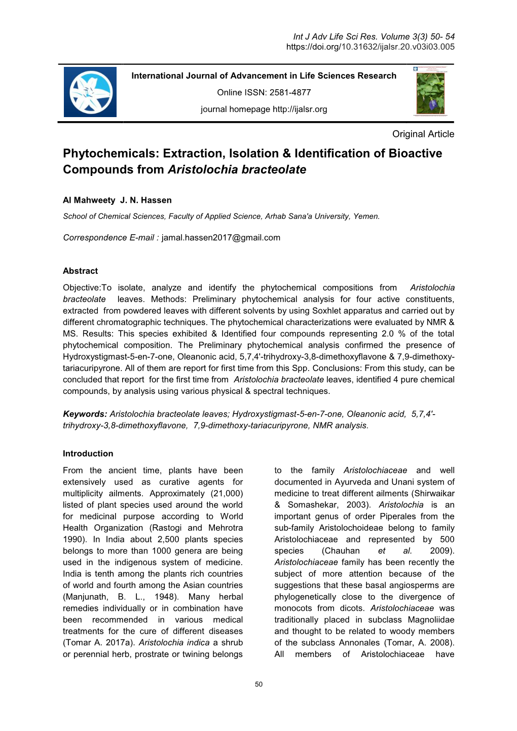 Extraction, Isolation & Identification of Bioactive Compounds From