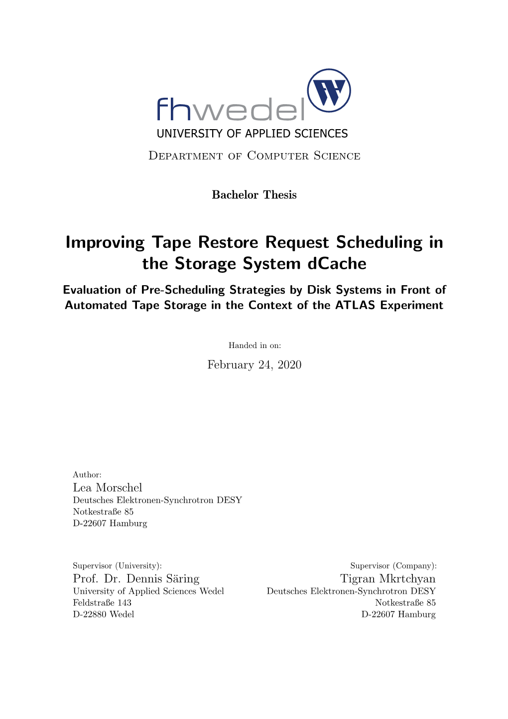 Improving Tape Restore Request Scheduling in the Storage System