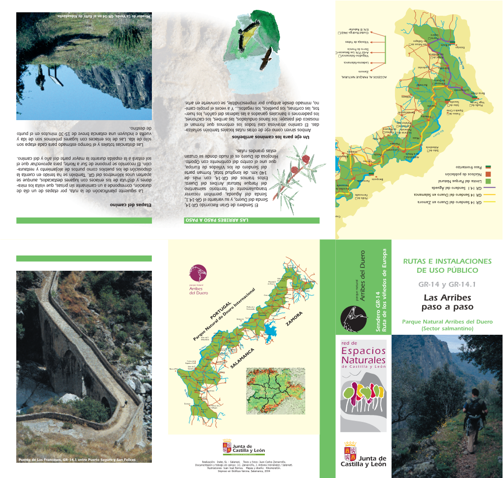 Folleto. Rutas E Instalaciones De Uso Público: Los Arribes Paso a Paso