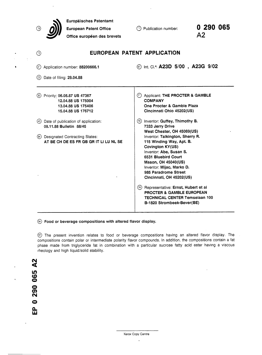 Food Or Beverage Compositions with Altered Flavor Display