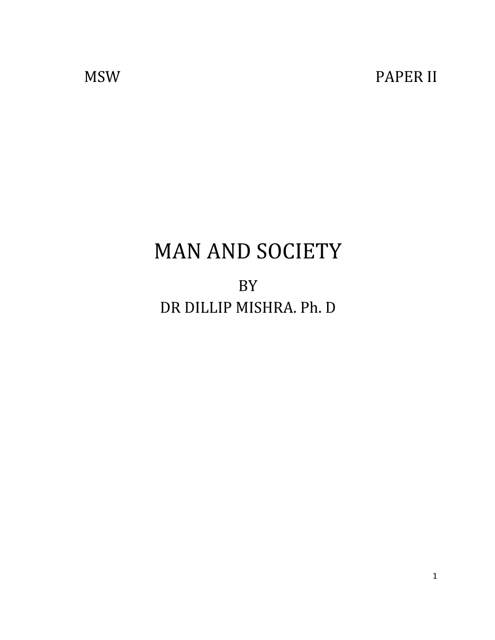 Paper-2 Man and Society