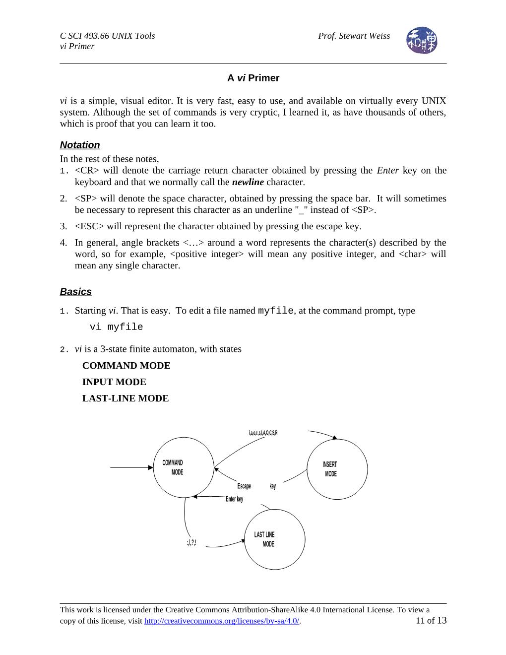 A Vi Primer Vi Is a Simple, Visual Editor