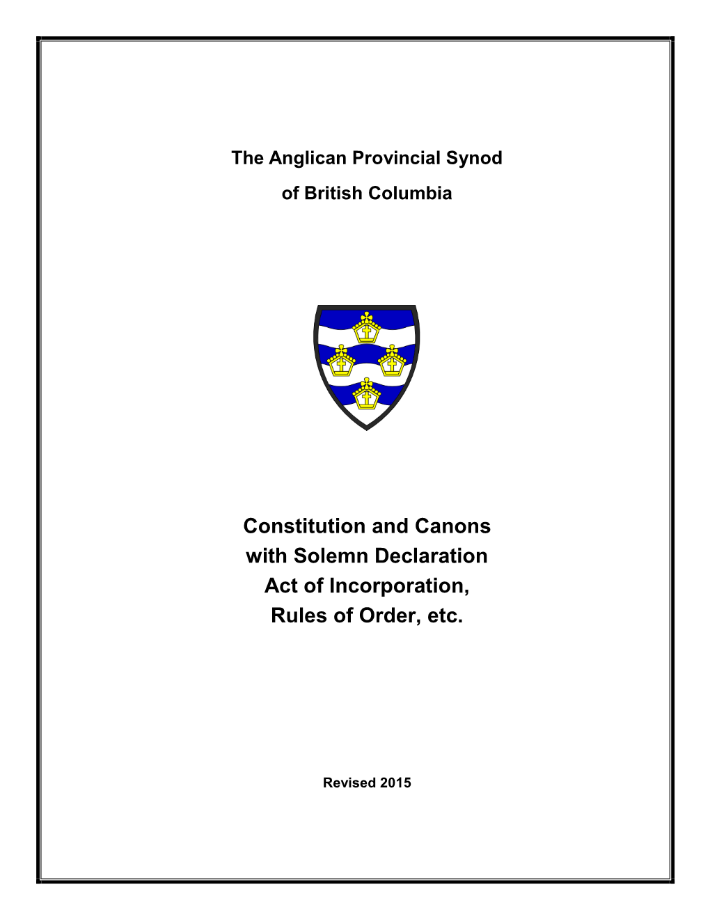 The Anglican Provincial Synod of British Columbia