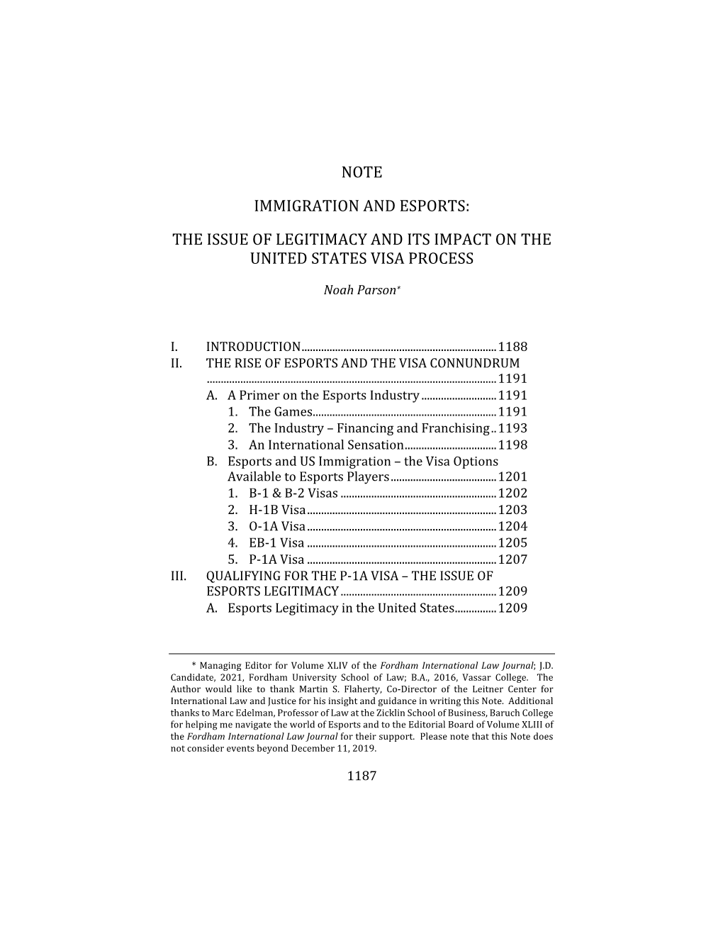 The Issue of Legitimacy and Its Impact on the United States Visa Process