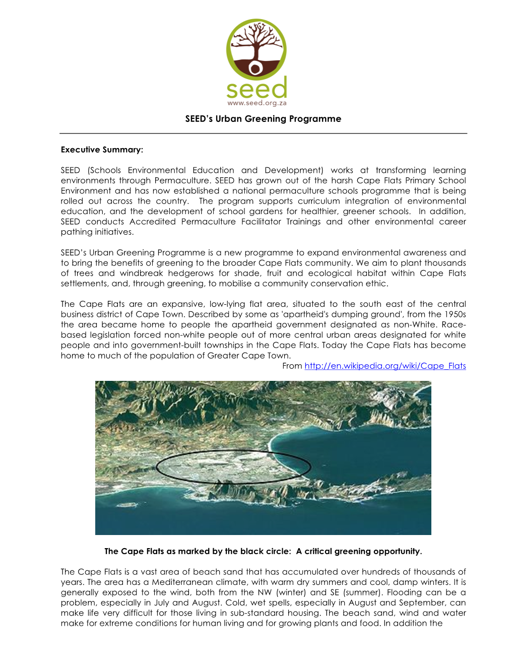 SEED's Urban Greening Programme