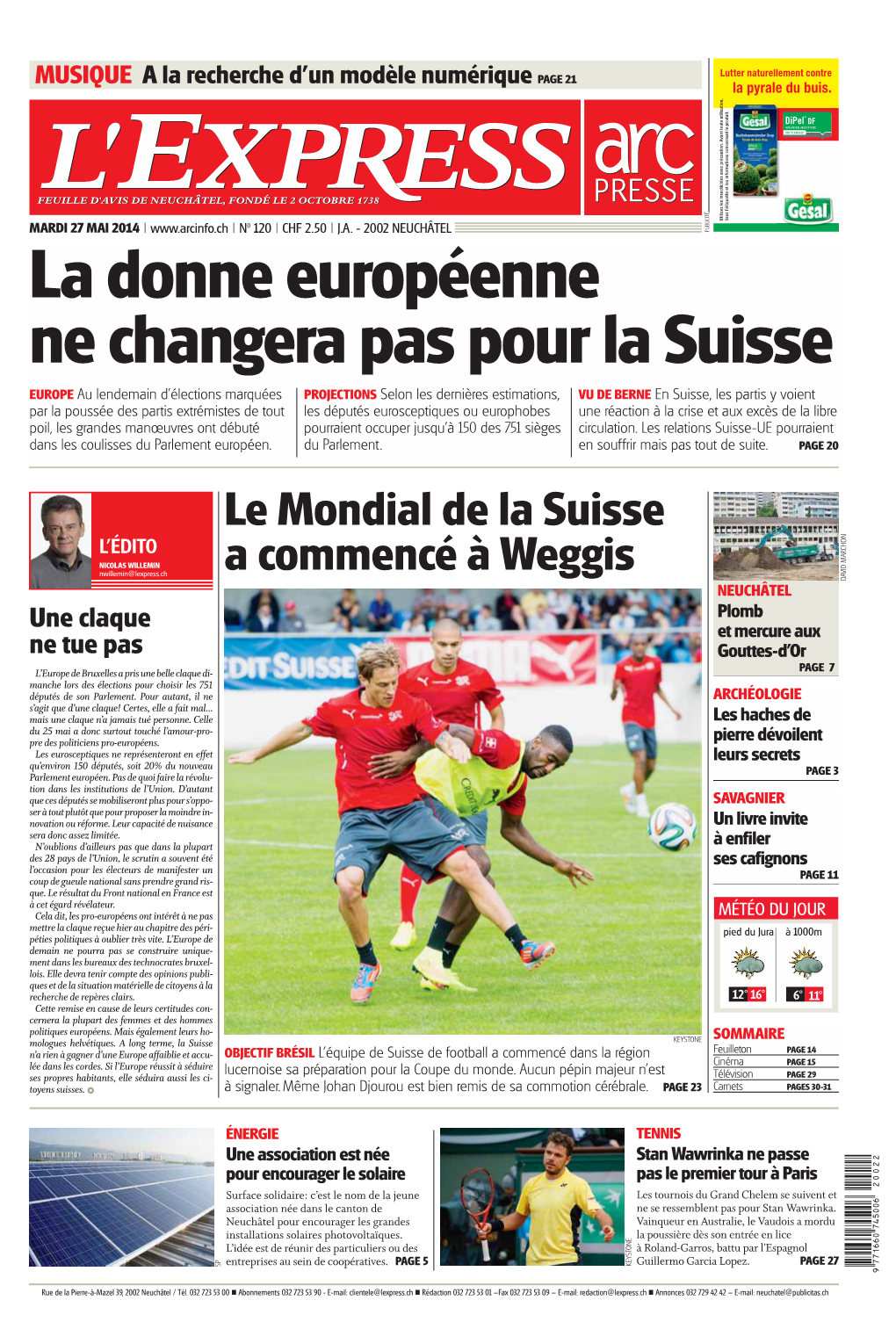 Le Mondial De La Suisse a Commencé À Weggis