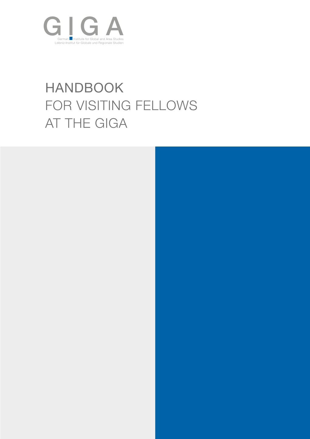 Handbook for Visiting Fellows at the Giga