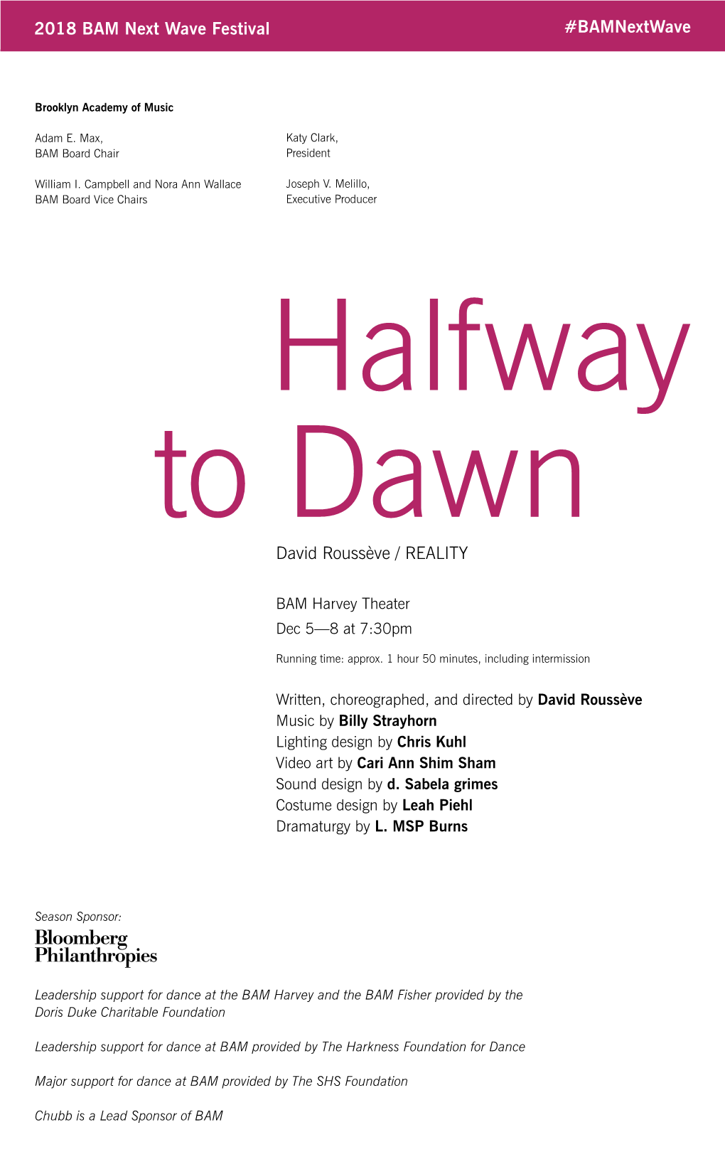 Halfway to Dawn David Roussève / REALITY