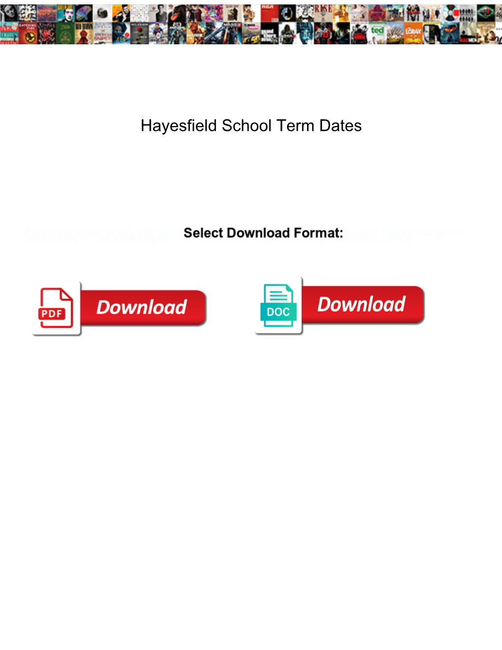 Hayesfield School Term Dates