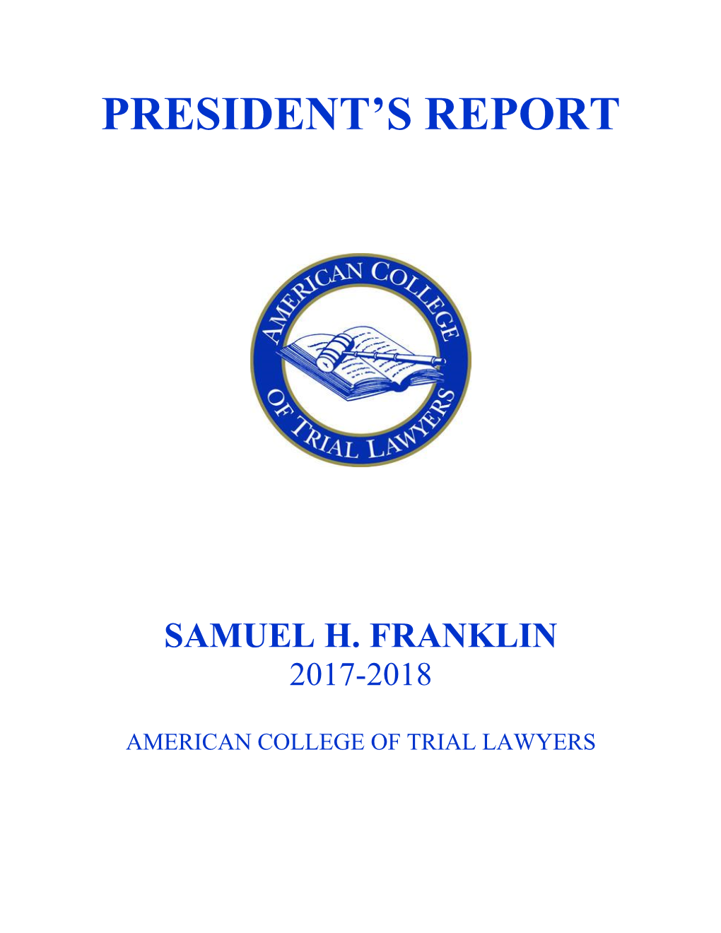 President's Report