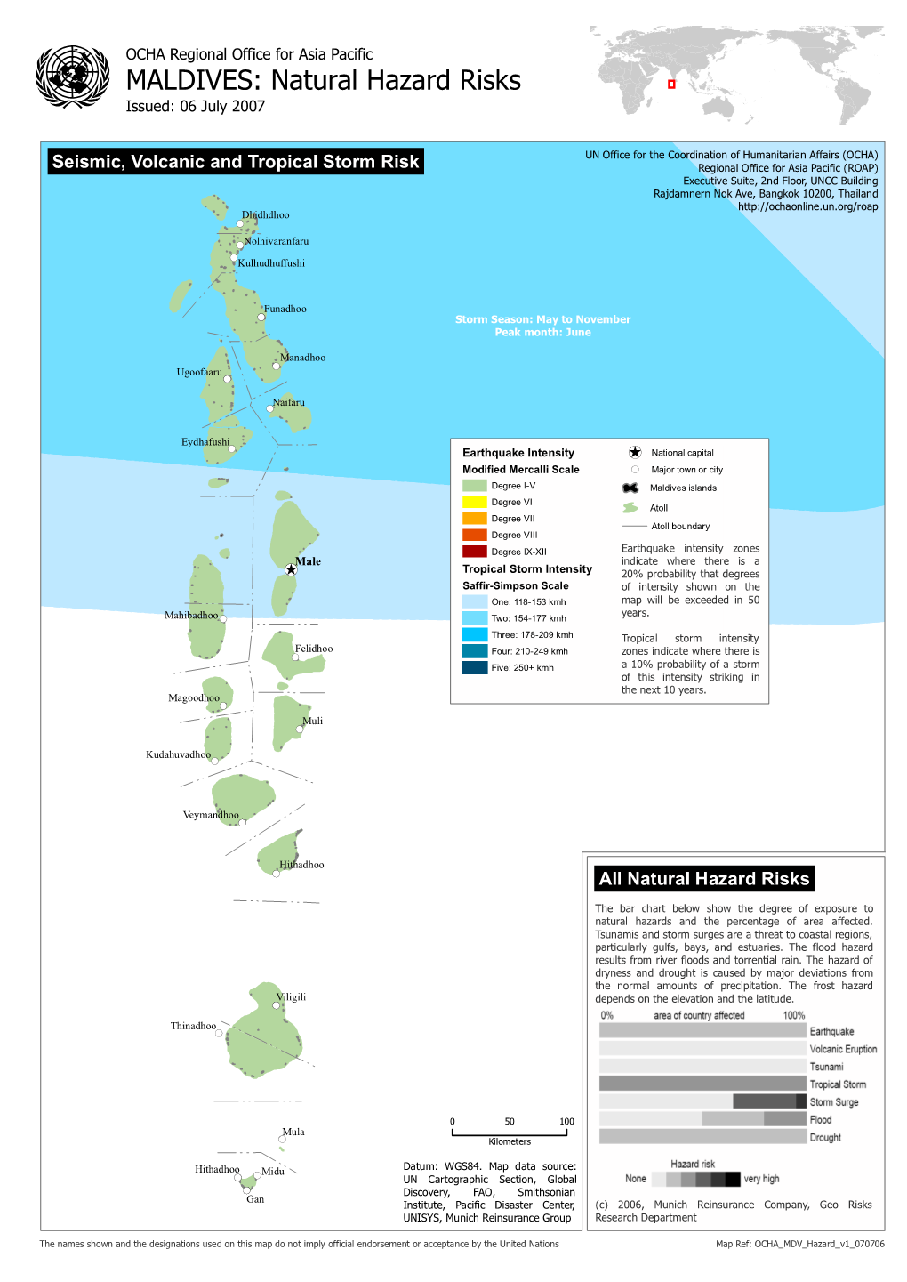 MALDIVES: Natural Hazard Risks Issued: 06 July 2007