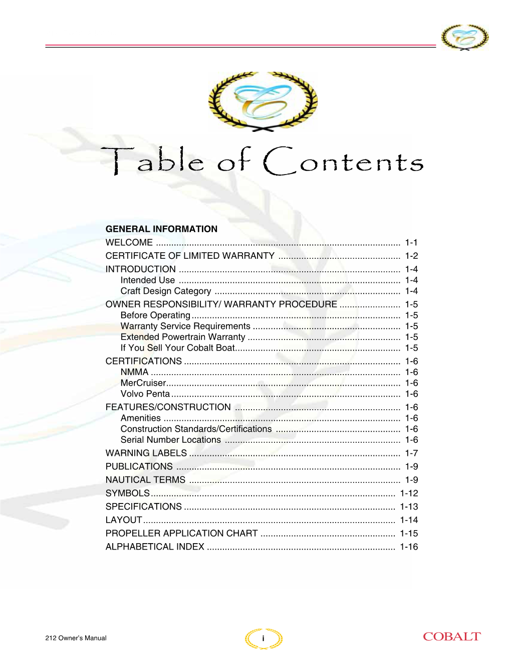 Table of Contents