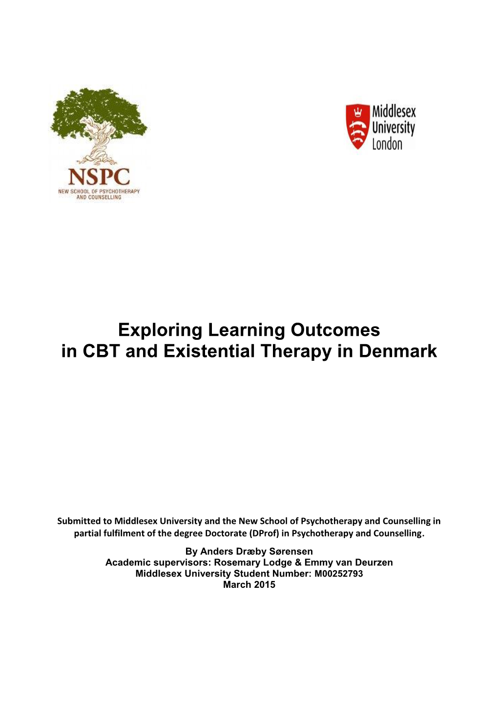 Exploring Learning Outcomes in CBT and Existential Therapy in Denmark
