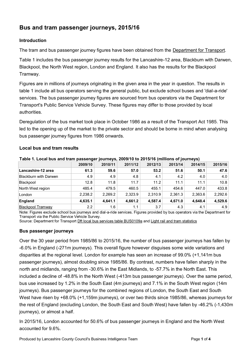 Bus and Tram Passenger Journeys, 2015/16