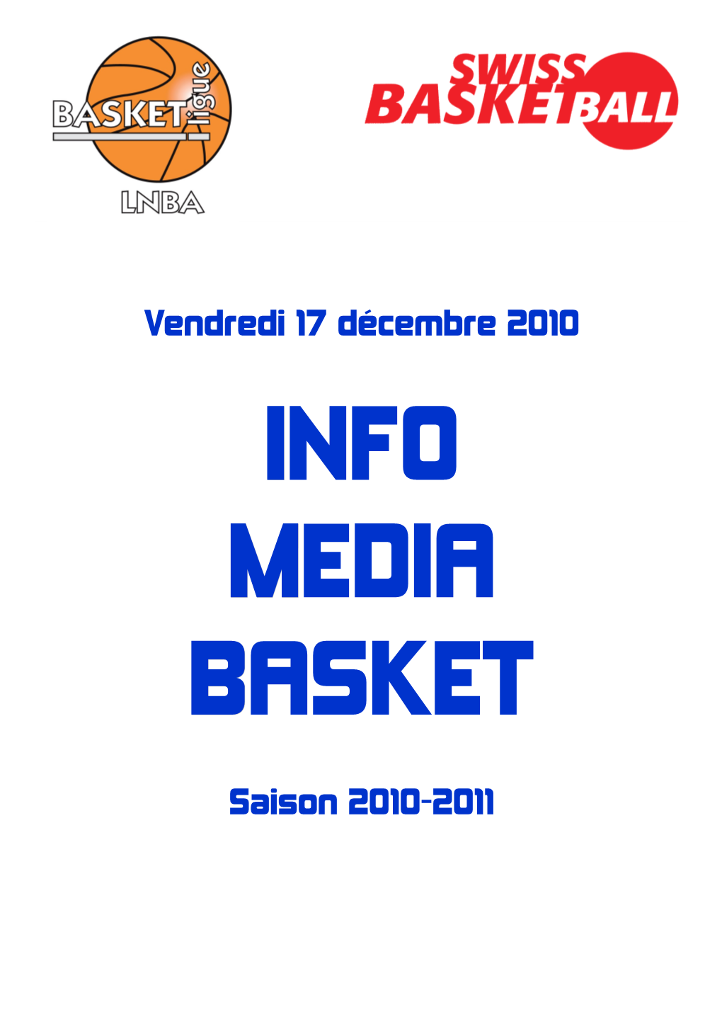 Vendredi 17 Décembre 2010 Saison 2010-2011