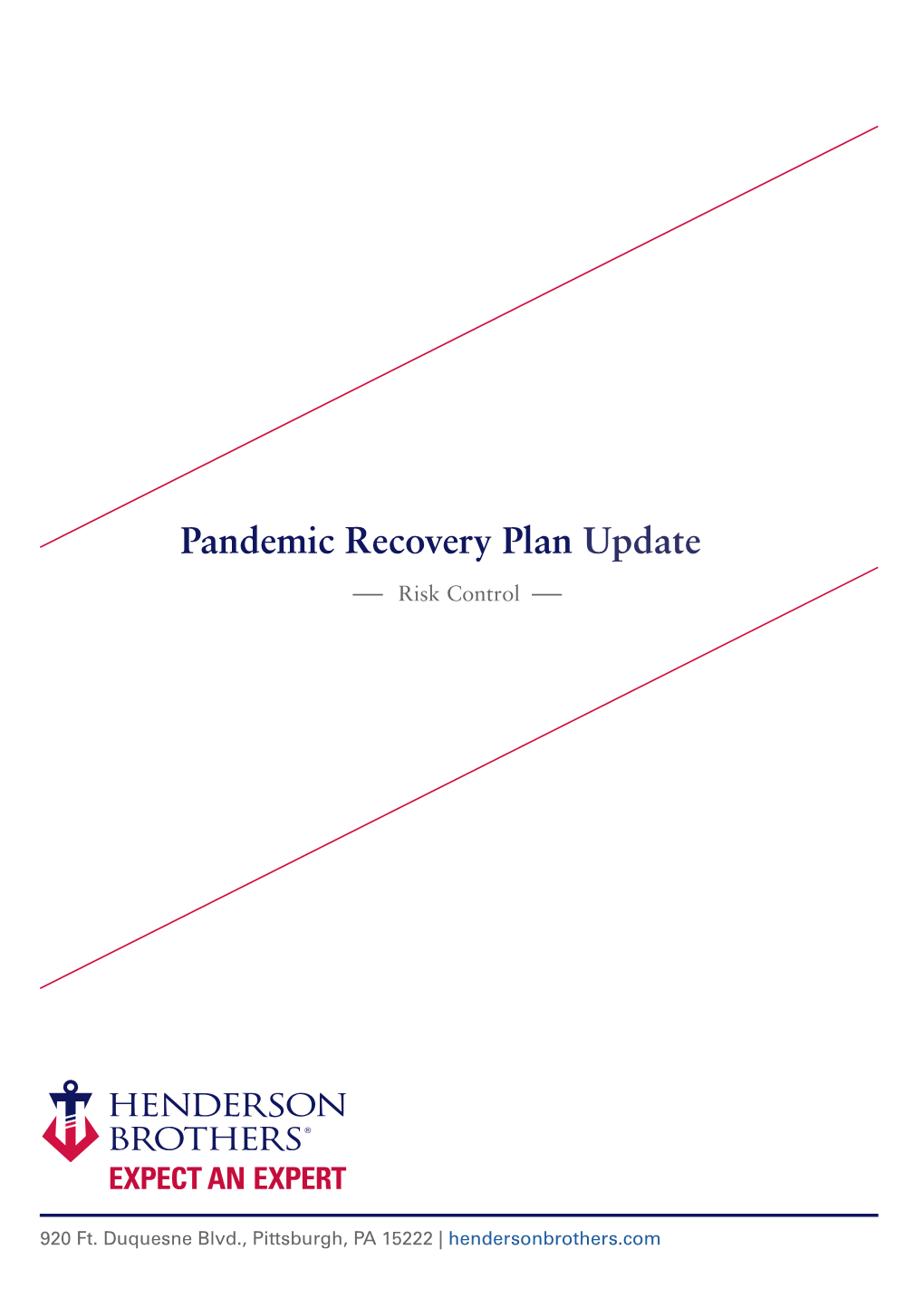 Pandemic Recovery Plan Update Risk Control