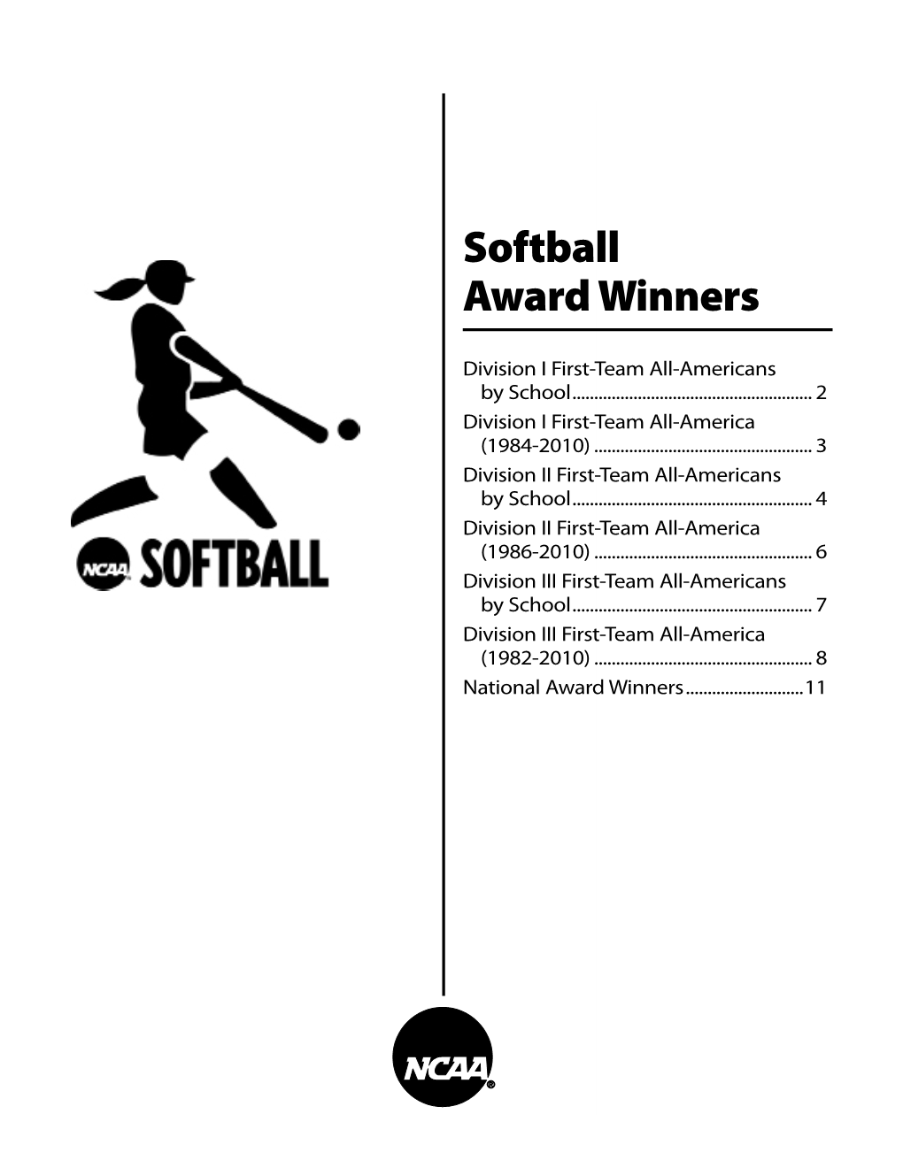 Softball Award Winners