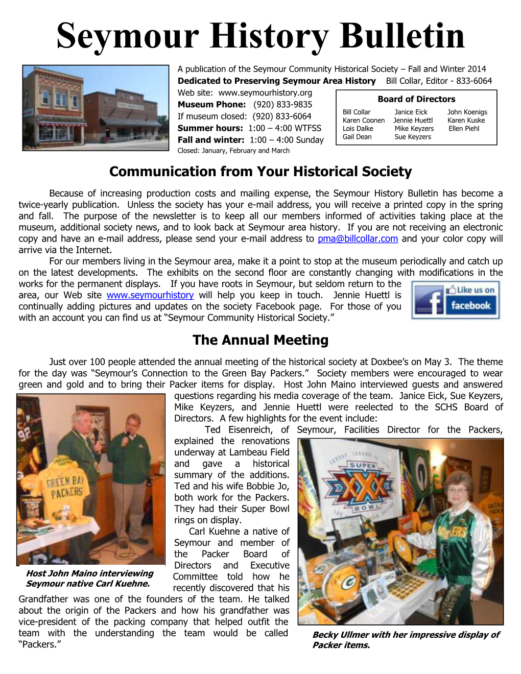 Seymour History Bulletin