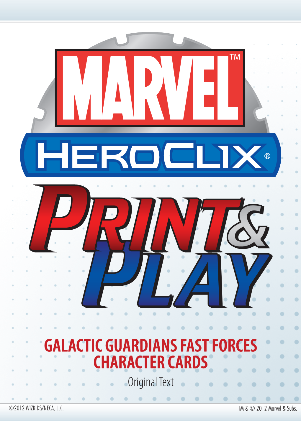 GALACTIC GUARDIANS FAST FORCES CHARACTER CARDS Original Text