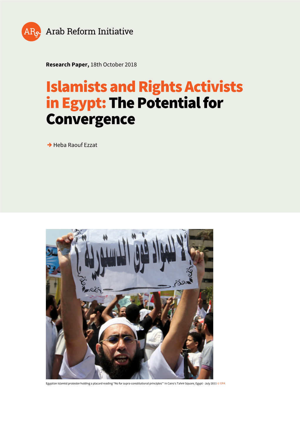 Islamists and Rights Activists in Egypt: the Potential for Convergence